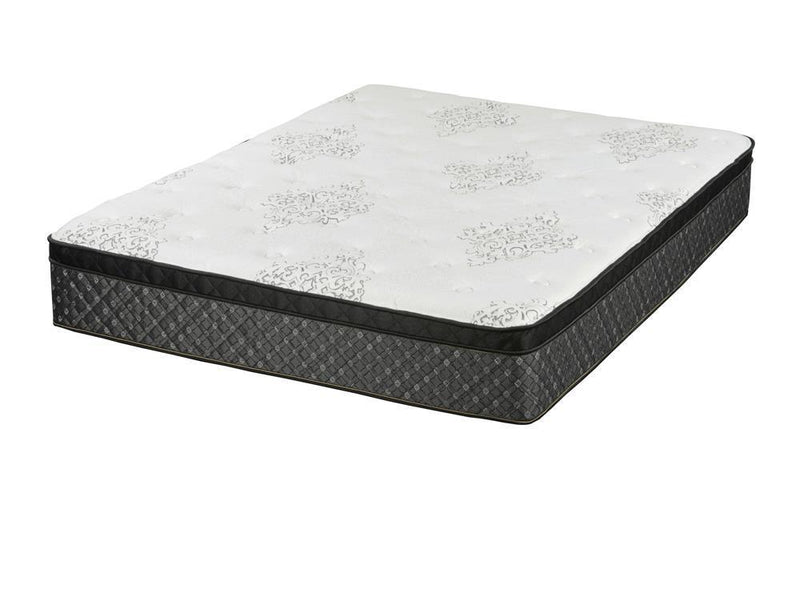 Aspen - Euro Top Mattress - 12.5" Twin Mattress - White And Gray-Washburn's Home Furnishings