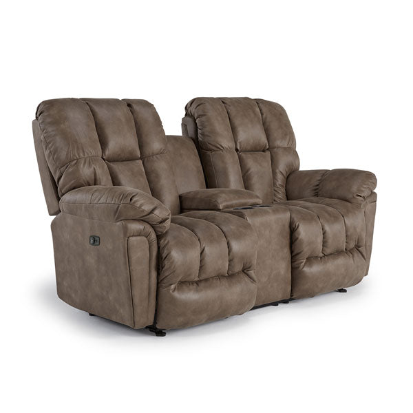Best Lucas Rocking Reclining Loveseat w/Console in Sable.-Washburn's Home Furnishings