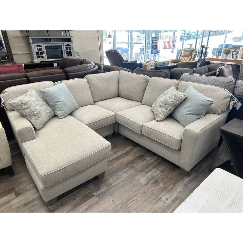 Best Stationary Sectional w/Left Chaise in Dune-Washburn's Home Furnishings