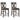 Caitbrook X Back Counter Height Bar Stool — D388-124 — view 2