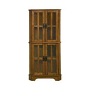 Coaster Curio Cabinet in Golden Brown-Washburn's Home Furnishings