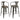 Coaster Elm/Black Bar Stool — 100737 — view 1