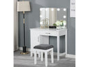 Coaster Vanity Mirror w/Led Lights in White-Washburn's Home Furnishings