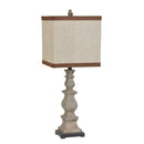 Crestview Burgess Resin Sundal Wood Finish Table Lamp 32"Ht-Washburn's Home Furnishings