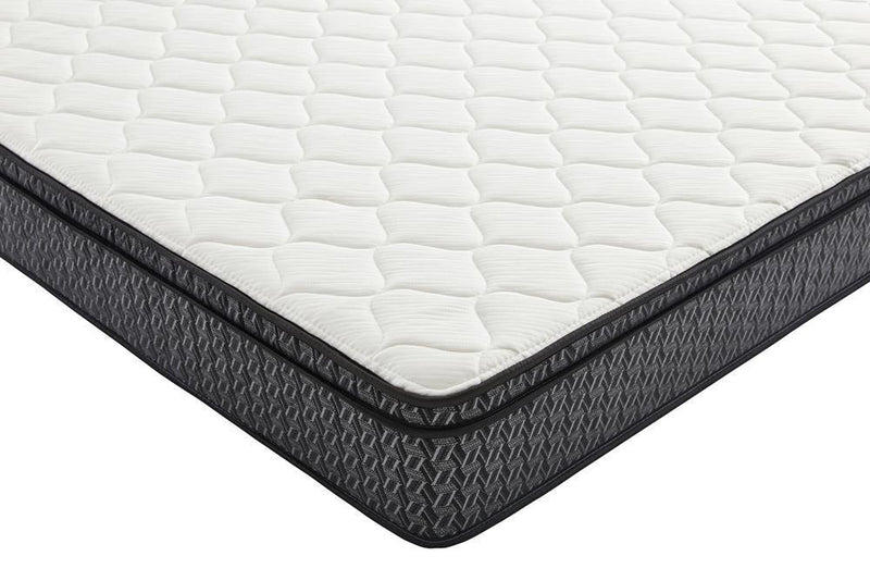 Evie Euro Top Mattress - 9.25" Eastern King Mattress - White And Black-Washburn's Home Furnishings