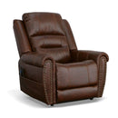 Flexsteel Oscar Fabric Power Lift Recliner with Right-Hand Control & Power Headrest in Pumpernickel-Washburn's Home Furnishings