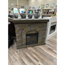 Polyfiber Faux Stone Electric Fireplace-Washburn's Home Furnishings