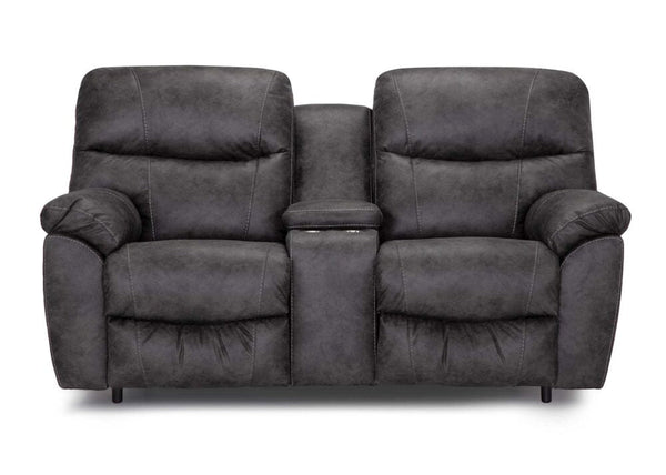 Franklin Cabot power loveseat in chief charcoal-Washburn's Home Furnishings
