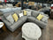 Franklin Julienne 4 Piece Sectional w/Right & Left Loveseat, Armless Chair & Wedge in Driftwood-Washburn's Home Furnishings