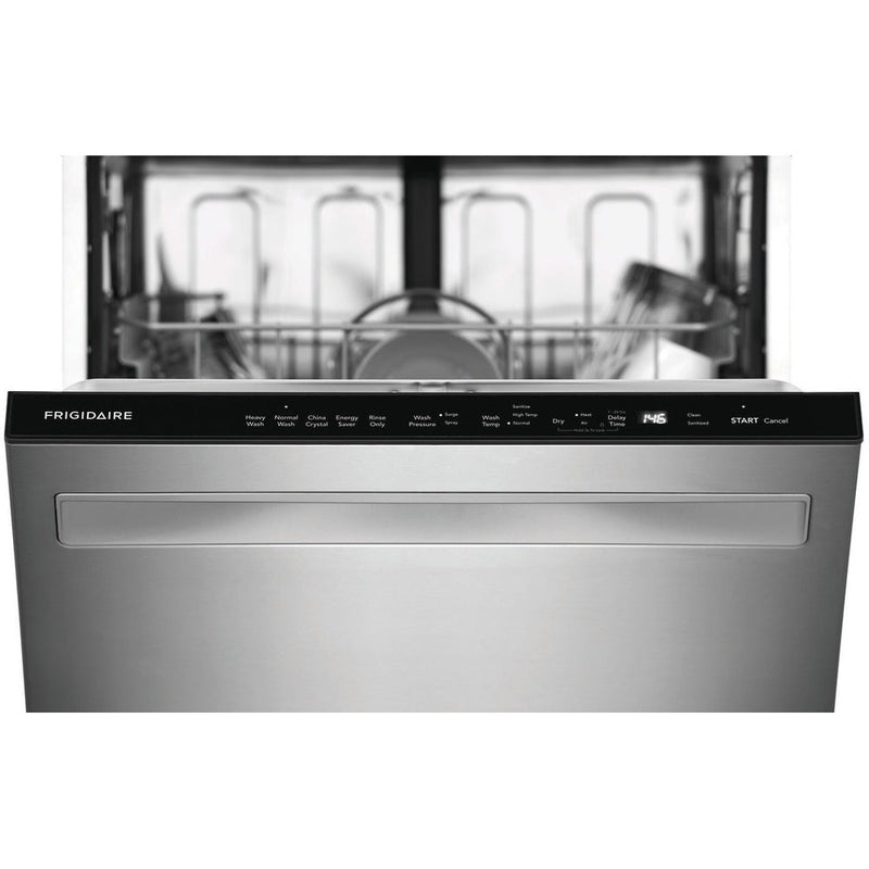 Frigidaire 24" Top Control Built-In Tall Tub Dishwasher in Stainless Steel w/5-cycles & DishSense Technology-Washburn's Home Furnishings