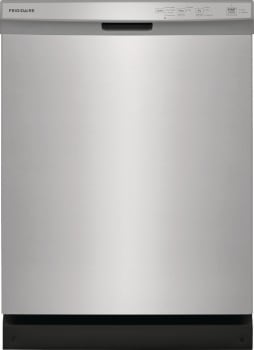 Frigidaire 24 in Front Control Built-In Tall Tub Dishwasher in Stainless Steel with 4-cycles and DishSense Sensor Technology-Washburn's Home Furnishings