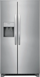 Frigidaire 25.6 Cu. Ft. 36'' Standard Depth Side by Side Refrigerator in Stainless-Washburn's Home Furnishings