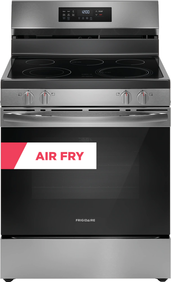 Frigidaire 30" Electric Range with Air Fry - Stainless Steel-Washburn's Home Furnishings