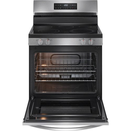 Frigidaire 30" Electric Slide-In Range with Steam Clean in Stainless Steel-Washburn's Home Furnishings