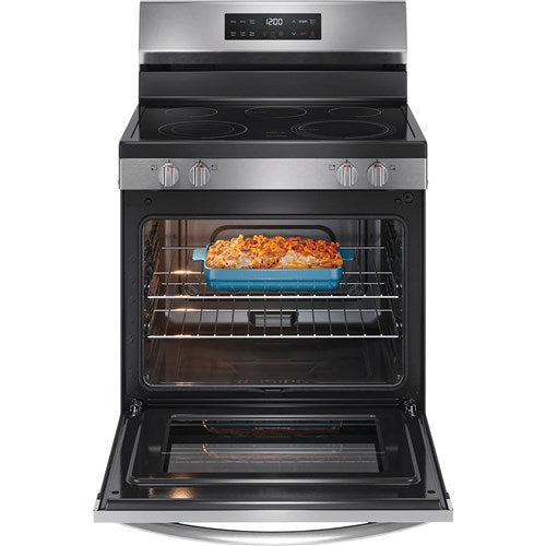 Frigidaire 30" Electric Slide-In Range with Steam Clean in Stainless Steel-Washburn's Home Furnishings