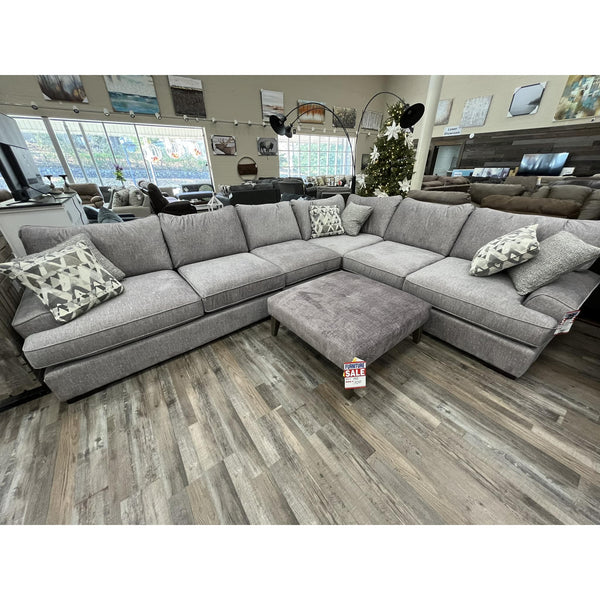 Fusion Sectional in Alton Silver-Washburn's Home Furnishings