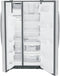 GE 23.0 Cubic Foot Side-by-Side Refrigerator in Fingerprint Resistant in Stainless Steel-Washburn's Home Furnishings