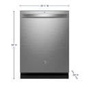 GE 24 in. Top Control Built-In Tall Tub Dishwasher in Fingerprint Resistant Stainless with Dry Boost, 3rd Rack, and 47dBA-Washburn's Home Furnishings