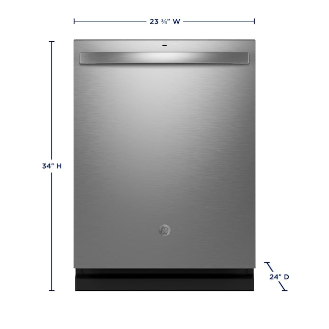 GE 24 in. Top Control Built-In Tall Tub Dishwasher in Fingerprint Resistant Stainless with Dry Boost, 3rd Rack, and 47dBA-Washburn's Home Furnishings