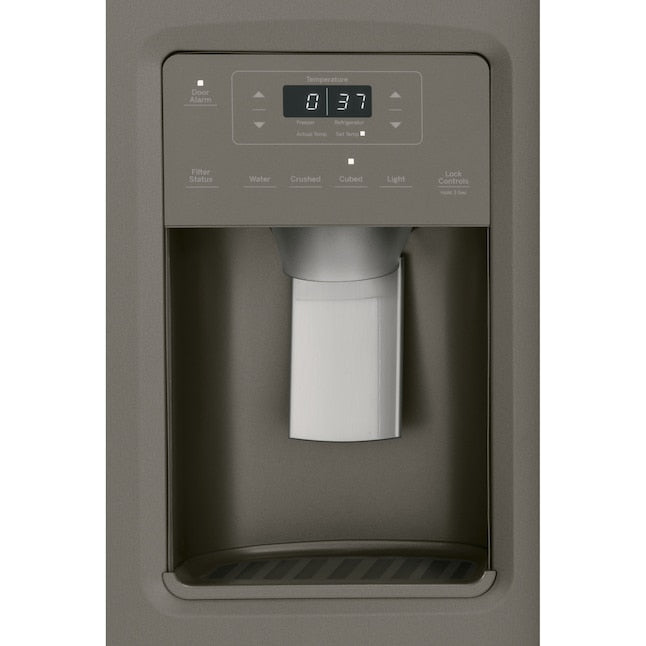 GE 25.3 cu ft Side-by-side Slate-Washburn's Home Furnishings