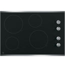 GE 30" Built-In Knob Control Electric Cooktop in Stainless-Washburn's Home Furnishings