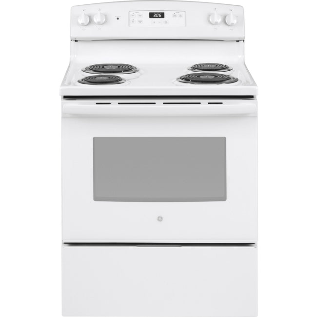 GE® 30" Free-Standing Electric Range in White