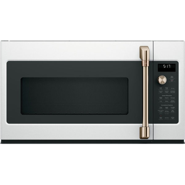 GE Café 1.7 Cu. Ft. Convection Over-the-Range Microwave Oven in Matte White-Washburn's Home Furnishings