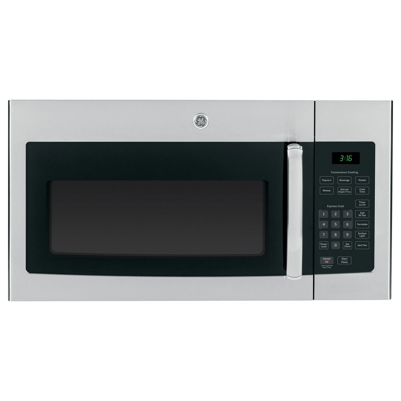 GE® 1.6 Cu. Ft. Over-the-Range Microwave Oven - Stainless Steel-Washburn's Home Furnishings