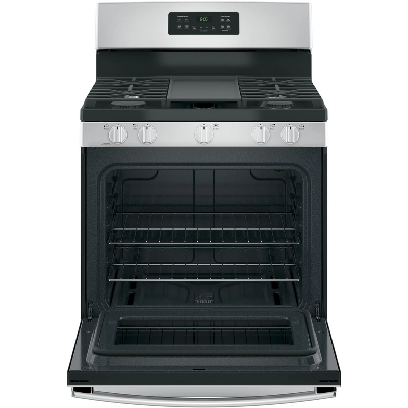 GE® 30" Free-Standing Gas Range in Stainless Steel-Washburn's Home Furnishings