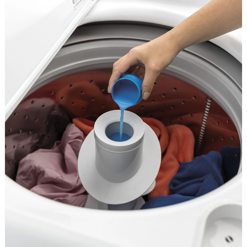 GE® 4.5 cu. ft. Capacity Washer with Stainless Steel Basket-Washburn's Home Furnishings