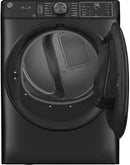 GE® ENERGY STAR® 7.8 cu. ft. Capacity Smart Front Load Electric Dryer with Steam and Sanitize Cycle - Carbon Graphite-Washburn's Home Furnishings