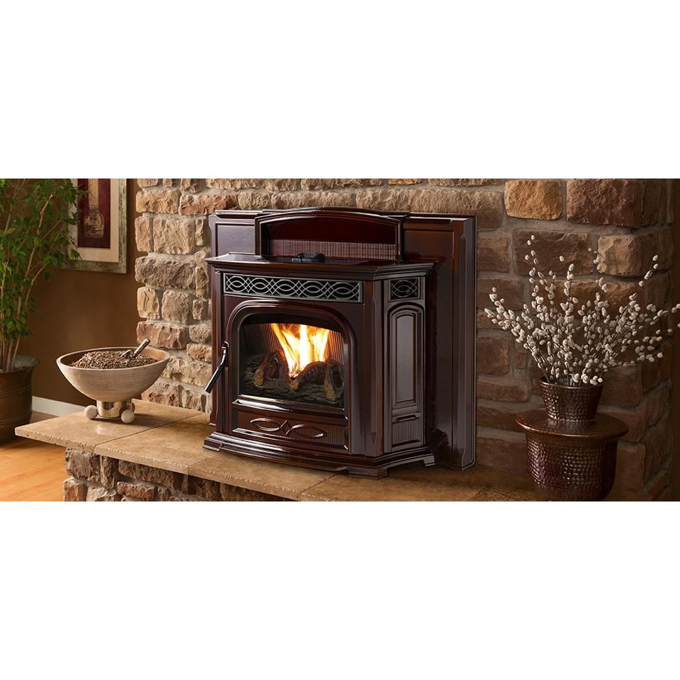 Harman Accentra52i-TC shown with optional ceramic log set