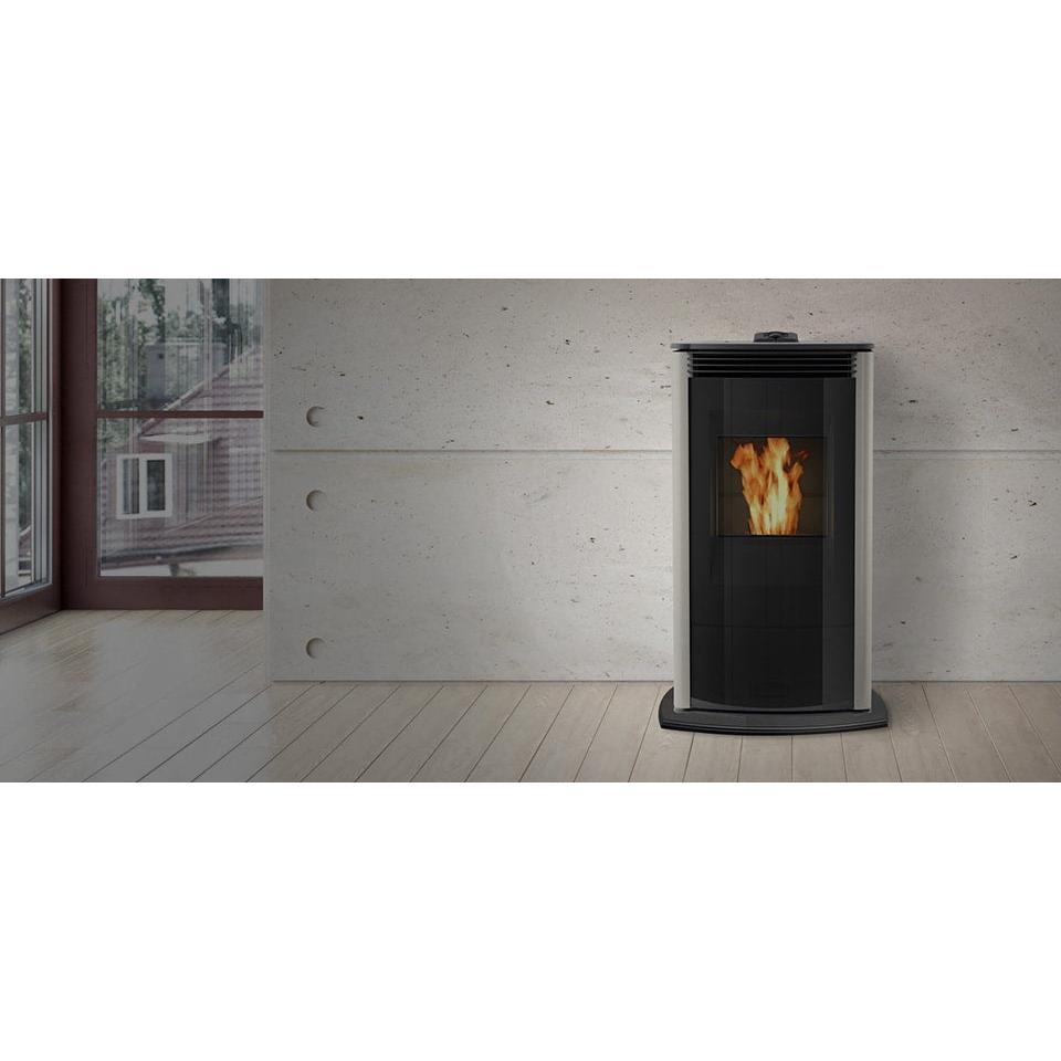Harman Allure50 shown in Brushed Stainless finish with glass front in room setting; alternate finish
