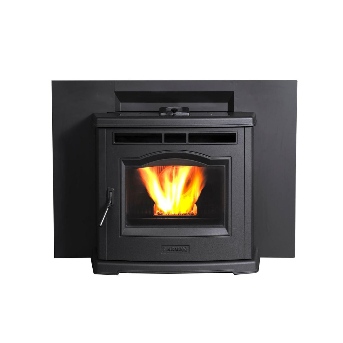 Harman P42i-TC pellet insert in black; product image does not identify hopper width