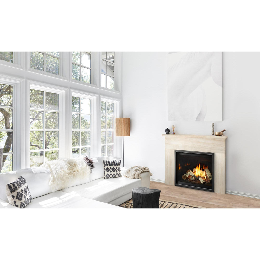 6KX-BL-BIR with birch logs — official 6K/8K Series Traditional Gas Fireplace series image; may show a different size and separately selected options