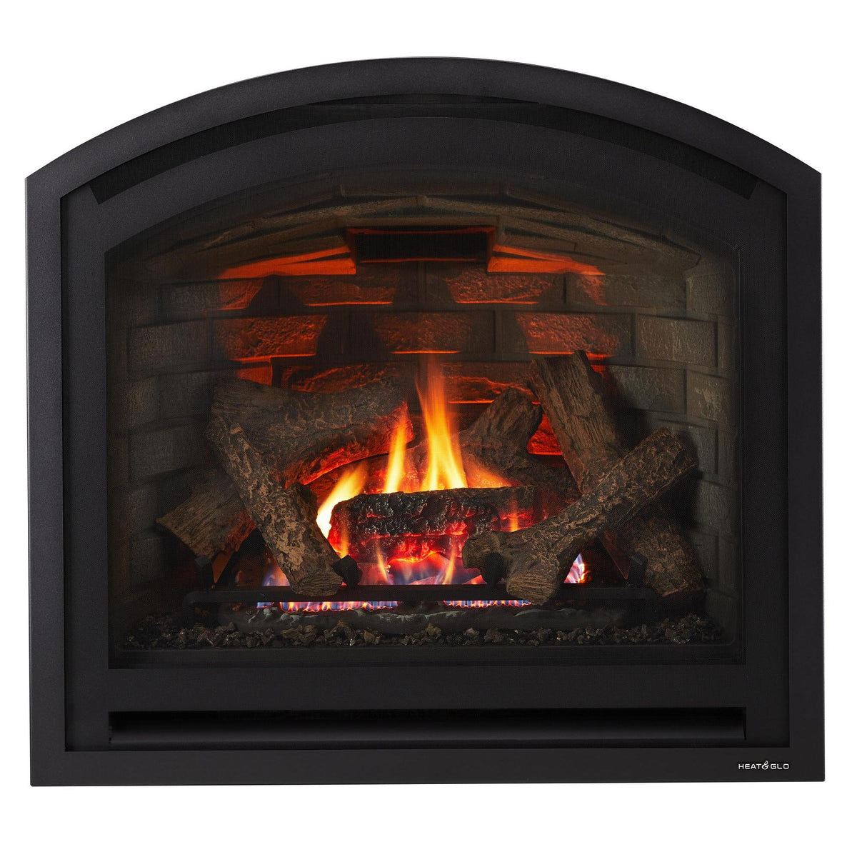 Cerona fireplace and front with ClearVue mesh, a virtually invisible safety screen — official Cerona Indoor Gas Fireplace series image; may show a different size and separately selected options