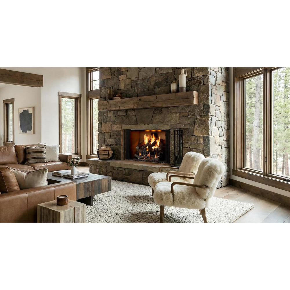 Open hearth fireplace. Official series illustration; size and optional finishing may differ from this model.