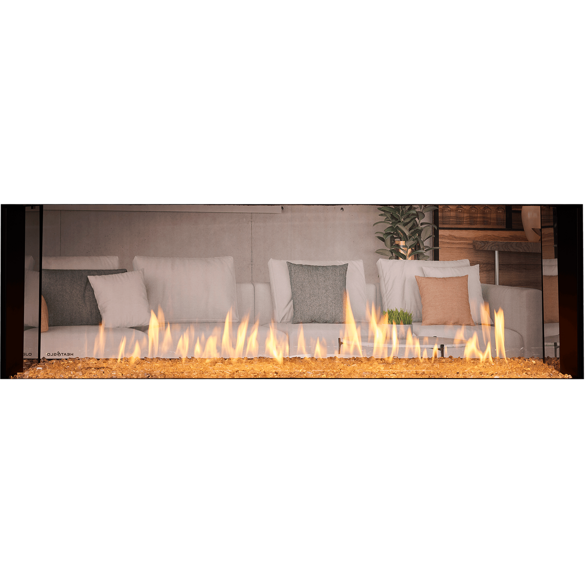 Primo II product only images — official Primo II Double-Sided Gas Fireplace series image; may show a different size and separately selected options