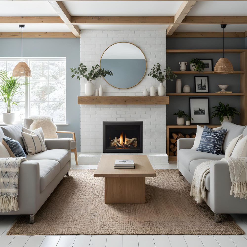 Heat & Glo SlimLine 7X gas fireplace with CleanScreen front — official SlimLine Series Indoor Gas Fireplace series image; may show a different size and separately selected options