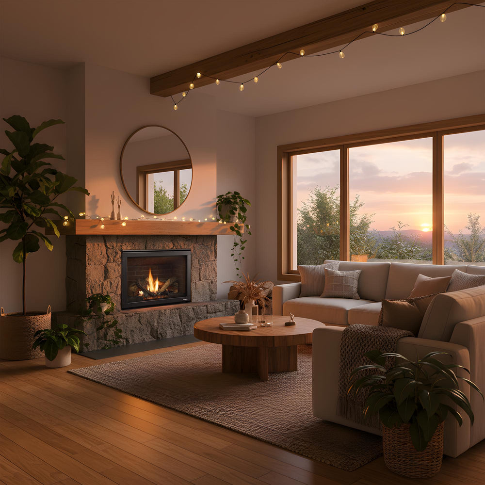 Heat & Glo SlimLine 7X gas fireplace with CleanScreen front — official SlimLine Series Indoor Gas Fireplace series image; may show a different size and separately selected options