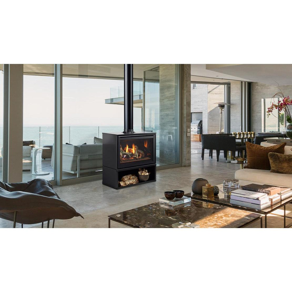Supreme CK30 freestanding gas fireplace. Official series image; size, front and optional finishes may differ from the quoted configuration.