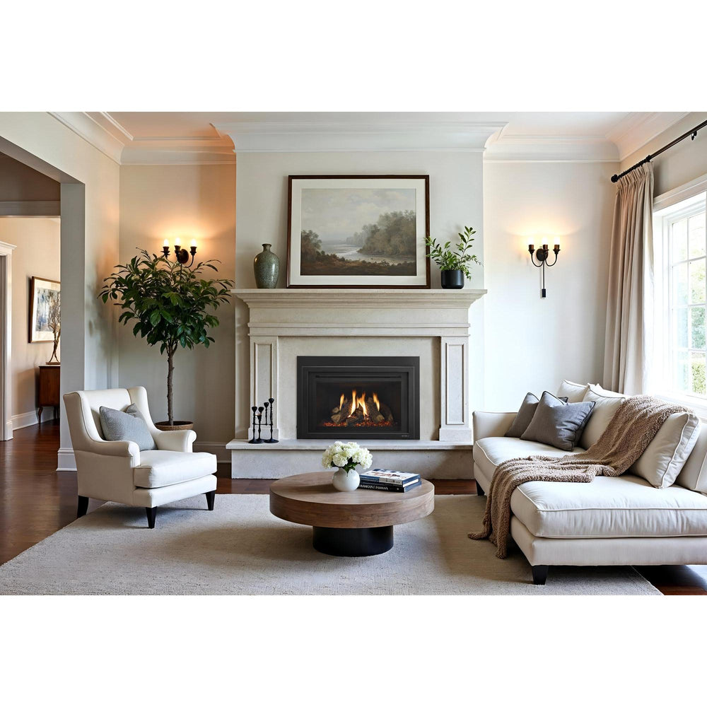 Heat & Glo SupremeX gas insert. Official series image; size, front and optional finishes may differ from the quoted configuration.