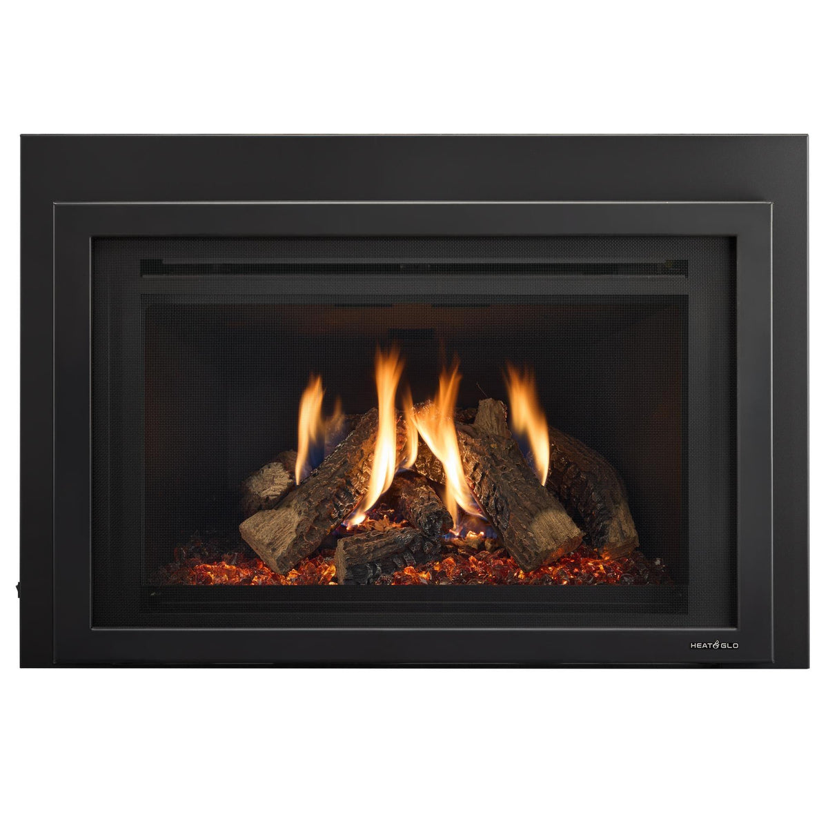 Heat & Glo SupremeX gas insert. Official series image; size, front and optional finishes may differ from the quoted configuration.
