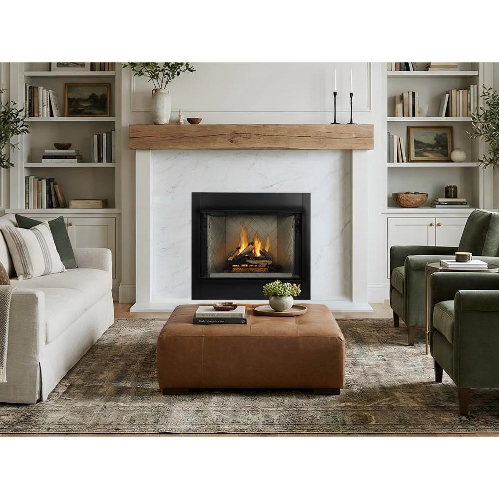 Open hearth fireplace. Official series illustration; size and optional finishing may differ from this model.