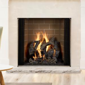 Open hearth fireplace. Official series illustration; size and optional finishing may differ from this model.