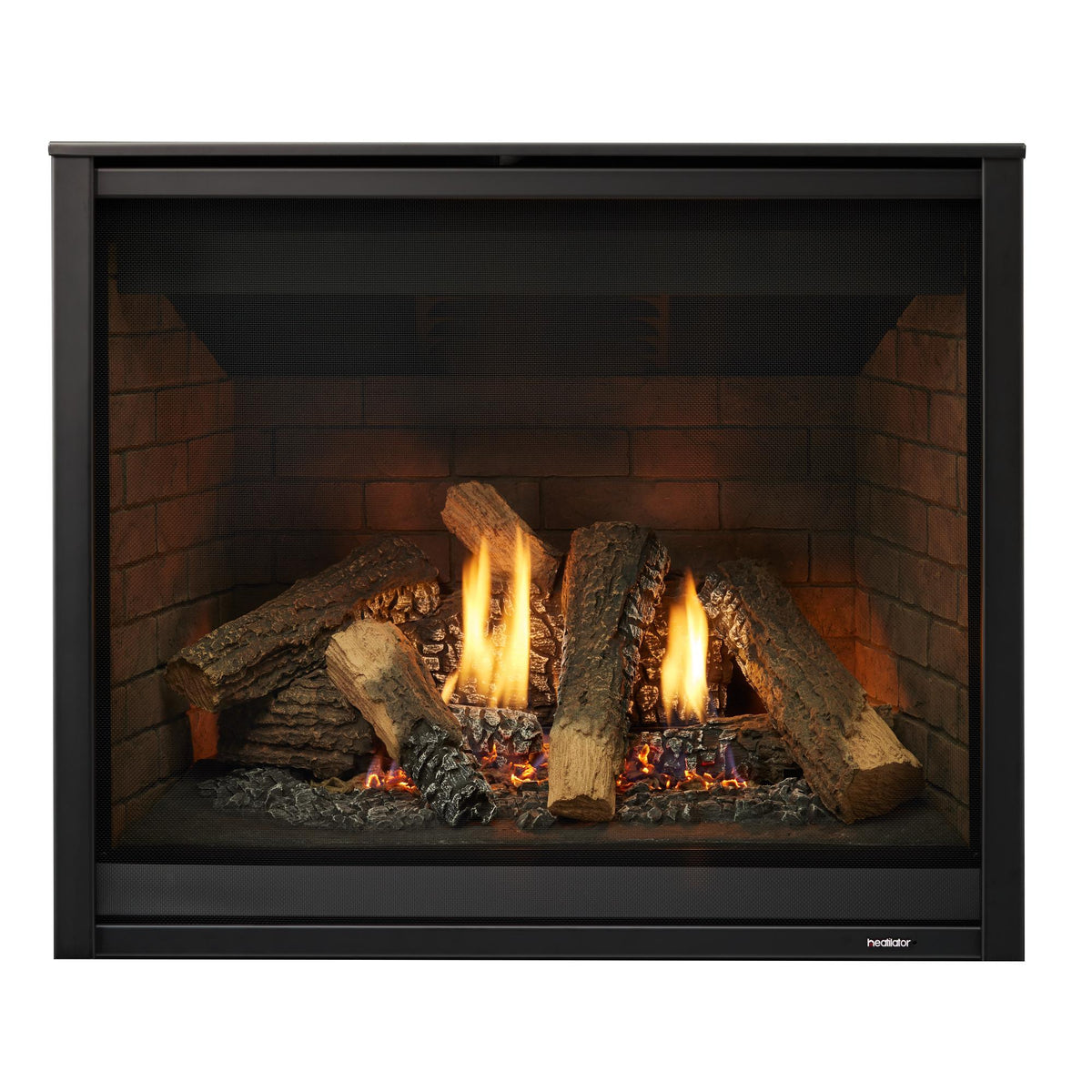 Caliber front facing gas fireplace — official Caliber Gas Fireplace series image; may show a different size and separately selected options