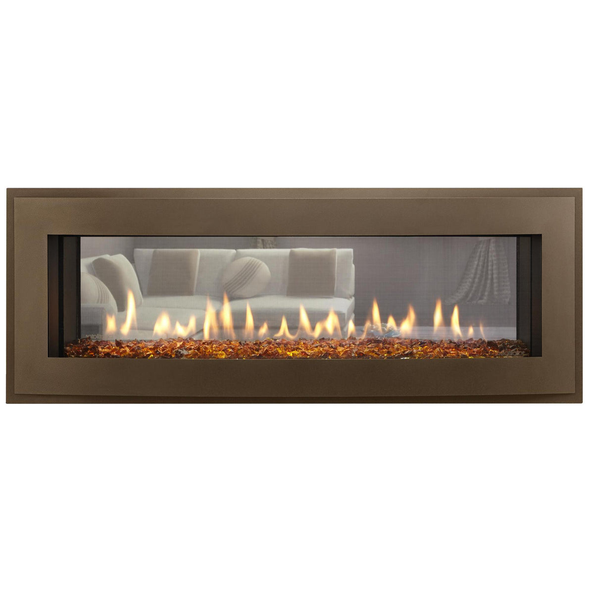 Crave48-SeeThrough_SO_AmberMedia_unit-only — official Crave See-Through Series Gas Fireplace series image; may show a different size and separately selected options