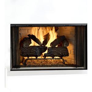 Wood-burning fireplace. Official series illustration; size and optional finishing may differ from this model.
