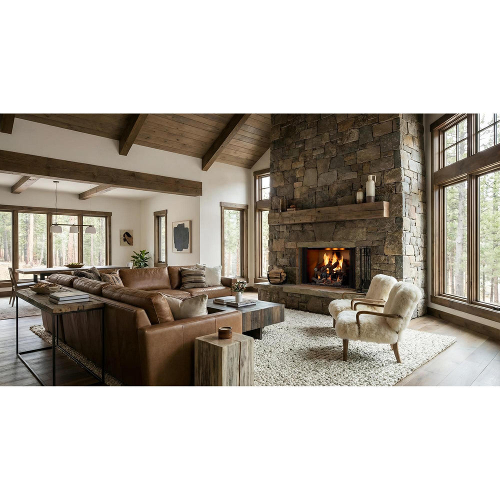 Open hearth fireplace. Official series illustration; size and optional finishing may differ from this model.