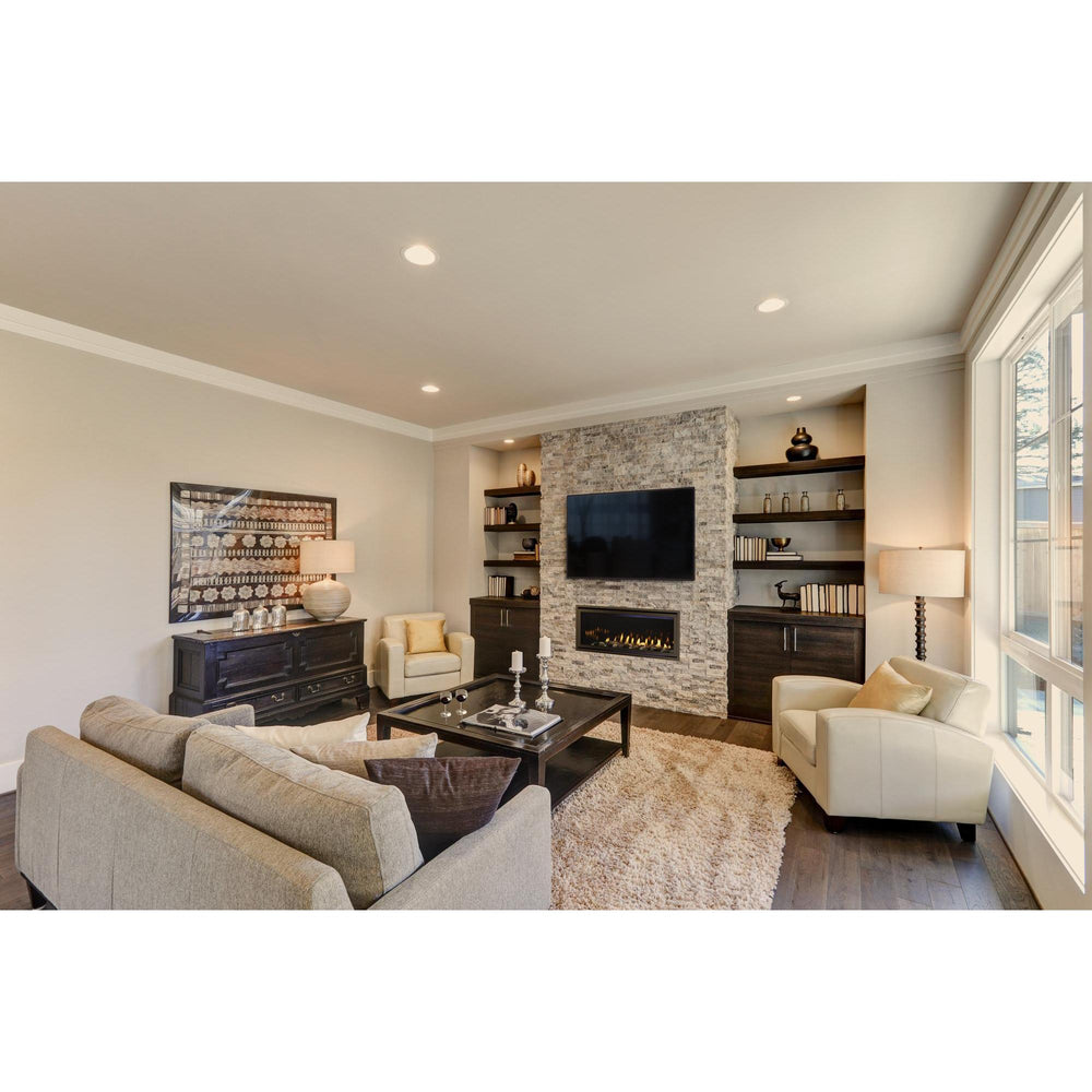 HTL_Rave-42_RiverRock_CFT-BZ_ReflectPanels_AccentLight_Room — official Rave Series Gas Fireplace series image; may show a different size and separately selected options